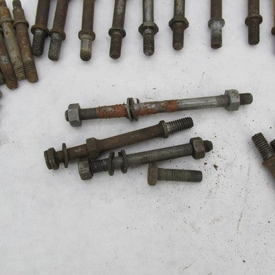 Large Lot of Vintage Triumph BSA OEM Engine Bolt Cylinder Head & Stato