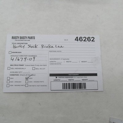 Harley-Davidson OEM Stock 09-13 Touring ABS Upper Front Brake Line 416