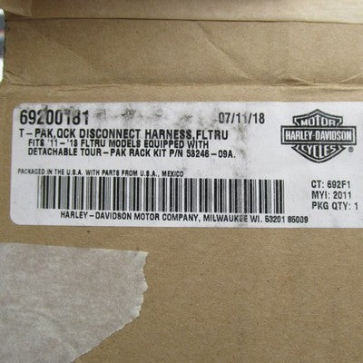 Harley-Davidson OEM NOS Tour-Pak Light Harness Kit w/ Hardware 70113-0