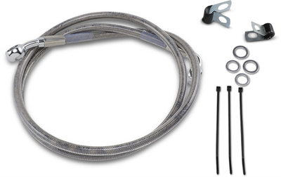 Drag Specialties Extended Stainless Steel Front Brake Line Kit 1741-26