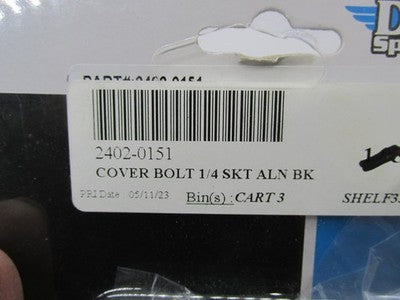 Drag Specialties NOS 6 Pack Black 5/16 in. Allen Head Bolt Covers - 24
