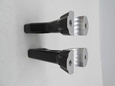 Pair of Harley Davidson Black Handlebar 4.5 Inch 4" Risers Bottom Port