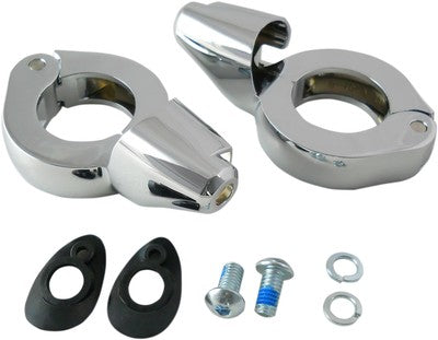Drag Specialties Turn Signal Mounts 39mm Chrome 2020-1267