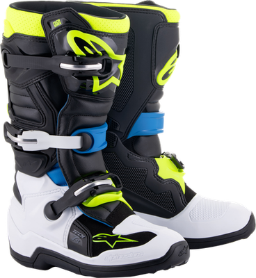 Alpinestars Tech 7S Boots Black/Enamel Blue/Fluo Yellow 2 2015017-1795