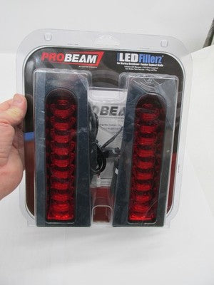 Custom Dynamics NOS ProBEAM LED Fillerz Red/Chrome 2040-2157 PB-FILL-R