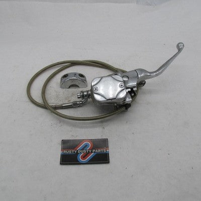 Harley OEM 9/16" Chrome Front Brake Master Cylinder w/ Braided Steel L