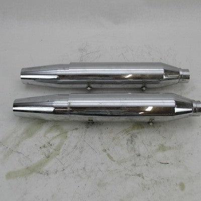 Pair of Harley OEM 05-06 Softail FLSTN Chrome Mufflers 65357-05 65358-