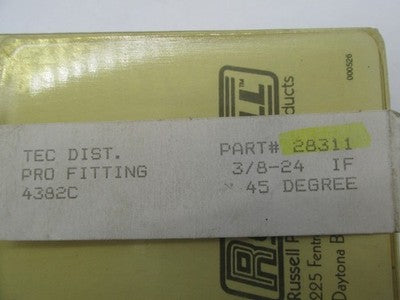 Russell Harley Davidson 45 Degree 3/8-24 Brake Line Banjo Bolt 28311 4
