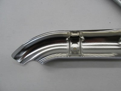Harley Breakout Fat Boy Chrome Rear Cylinder Slotted Exhaust Header Heat shield