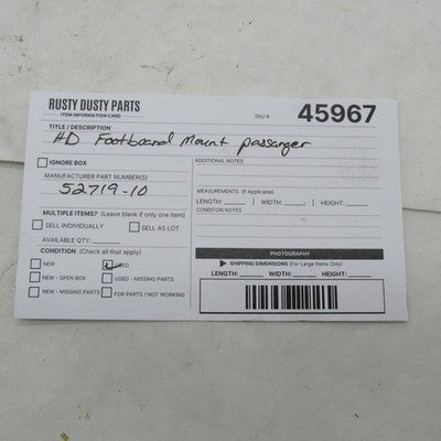 Harley Davidson OEM Black Footboard Floorboard Bracket Mount Passenger