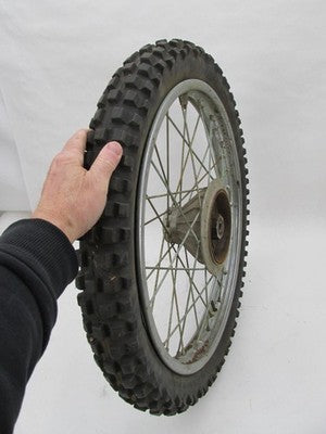 Vintage Conical Spokes Front Wheel Assy w/ Metzeler Motorcross Tire 3.