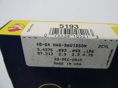 Hastings V-Twin NOS Harley 74" FL Piston Ring Set Standard 11-0117