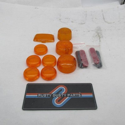 Mixed Lot of Harley Davidson OEM Amber Turn Signal Lenses and Red Refl