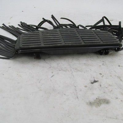 Harley OEM Gloss Black Rider D Footboards w/ Studded Leather Fringe 51