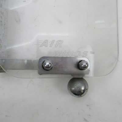 Pair of Baker Built Air Wings VTG Harley 13x6" Clear Wind Deflectors w