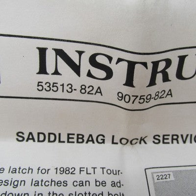 Harley Davidson Genuine NOS Shovelhead Saddlebag Adjustable Latch Kit