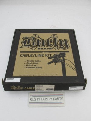 Burly NOS Harley 04-06 XL 12" Jail Bar Cable Kit, Black Vinyl 0610-191