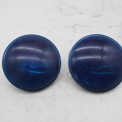Pair of Wagner VTG 4-1/2" PAR36 Sealed Beam Police Spot Lamps Blue 12V