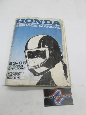 Honda Official Factory 1983-1986 VT500C Shadow VT500FT Ascot Service M