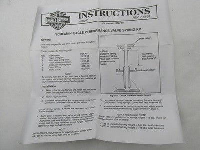 Harley Davidson Genuine NOS Screamin Eagle Twin Cam Valve Springs Kit