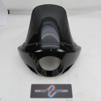 Harley Davidson Aftermarket Dyna Black Headlight Fairing and Visor
