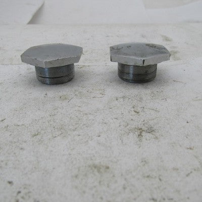 Pair of Triumph/BSA Chrome Hex 27mm Fork Top Nuts Caps