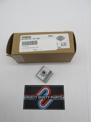 Lot of 2 Harley Davidson Genuine NOS Nut 5/16-18 U-Nut 10400034