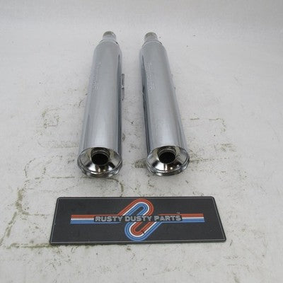 Pair of Harley Davidson OEM 18-28 Softail M8 Slip On Mufflers Chrome 6