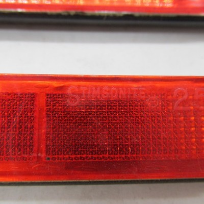 Pair of Harley Davidson OEM Saddlebag Red Latch Reflectors 15A1A