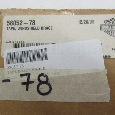 Harley Davidson Genuine OEM NOS Windshield Tape Brace 58052-78