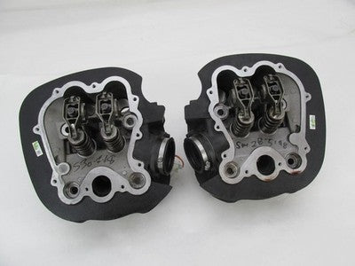 Indian OEM Engine Cylinder Head Pair, Front and Rear, Black 3022668 30