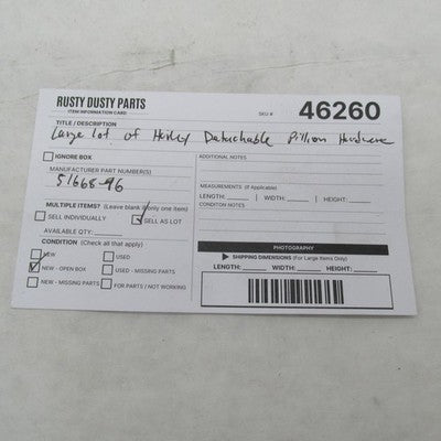 Large Lot of Harley Davidson OEM NOS Detachable Pillion Hardware Kit 5
