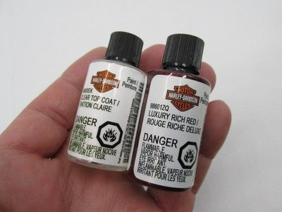 Harley OEM NOS Touch-Up Kit, Luxury Rich Red & Clear Coat 98601ZQ 9860