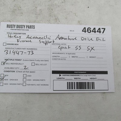 Harley OEM NOS Aermacchi Sprint SS SX Armature Drive End Frame Support