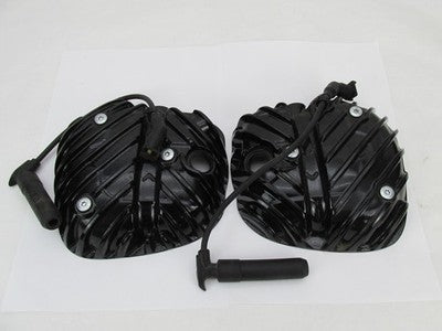 Indian OEM NOS Front Rear Rocker Box Covers, Black 5633835-266 5633834