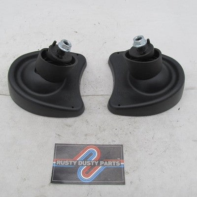 Pair of Harley Davidson OEM 14-25 Touring Batwing Fairing Mirrors Blac