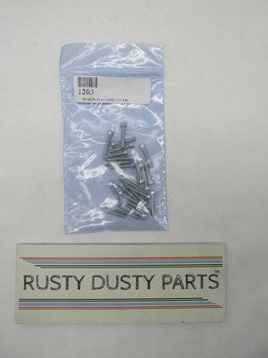Lot of 24 Harley-Davidson Genuine NOS Chrome Head Fillister Screws 120