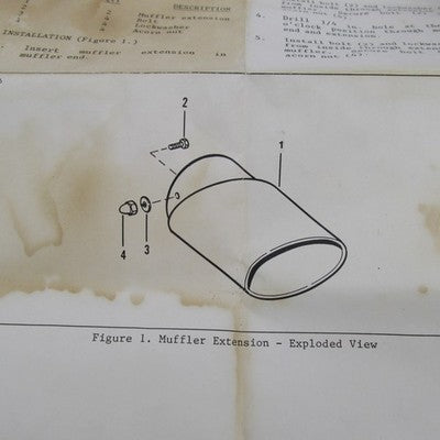 Harley Davidson OEM NOS Chrome Slash Cut Exhaust Tips 1978+ FL FLH 654