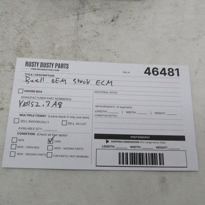 Buell OEM Stock XB12 XB9 Engine Control Module Computer Ignition Y0152
