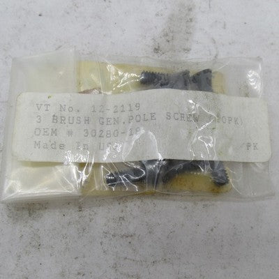 Lot of 6 Harley Davidson Genuine NOS 3 Brush Generator Screws 1918-195