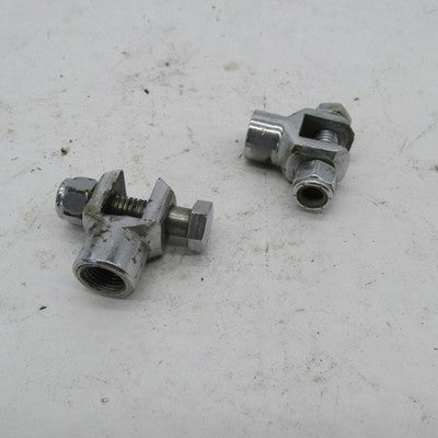 Pair of Harley OEM Footrest Support Footpeg Clevis Bracket & Hardware