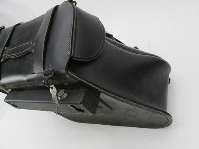 The Leatherworks Black Right Side Harley Davidson Saddlebag wihtout Ke