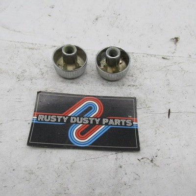 Pair of Harley Davidson Dashboard Ignition Panel Chrome Switch Knobs