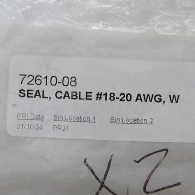 Lot of 2 Harley-Davidson OEM White 18-20 AWG Cable Seals 72610-08