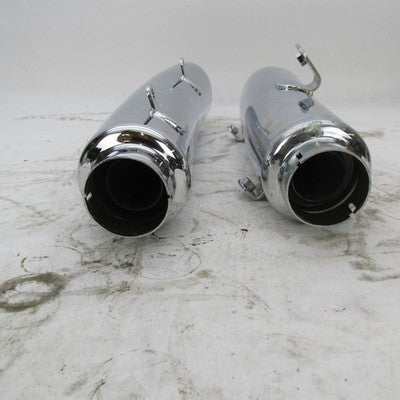 Pair of Harley Davidson OEM Stock V-Rod VRSC Chrome Mufflers 65153-01