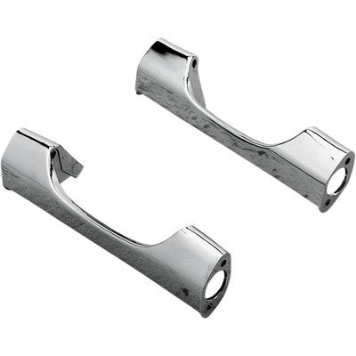 Drag Specialties 8 1/4in. Short Turn Signal Mounting Brackets Chrome DS280218