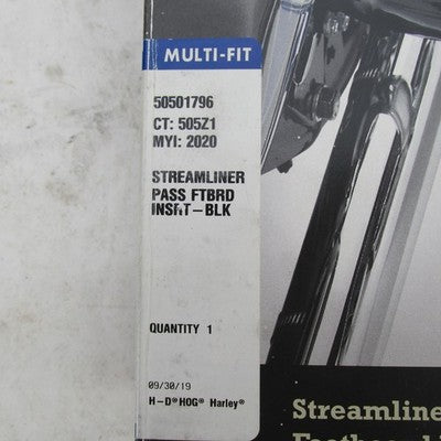 Pair of Harley OEM NIB Streamliner Passenger Footboard Inserts Black 5