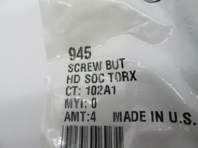 Lot of 3 Harley-Davidson OEM NOS 1/4"-20 x 2-1/2" Torx Button Head Scr