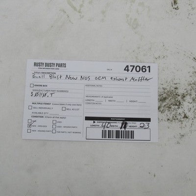 Buell OEM New NOS Stock P3 Blast 500 Exhaust Muffler S0110.T