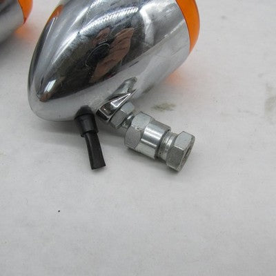 Pair of Harley Davidson OEM Chrome Amber Bullet Turn Signals 68972-00